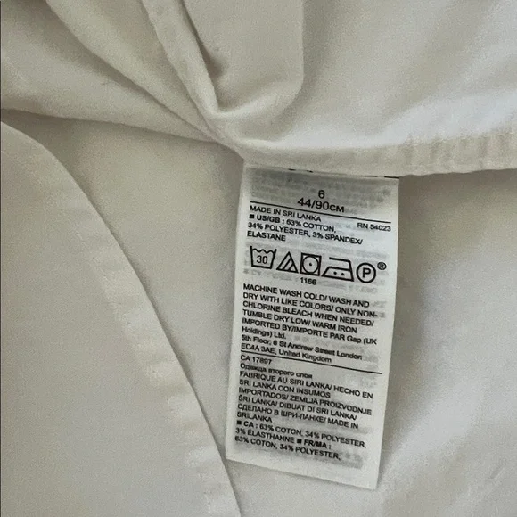 Banana Republic white fitted button down Riley shirt - Picture 5 of 5